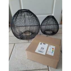 zwarte plafond hanglampenkappen 3x (NIEUW)