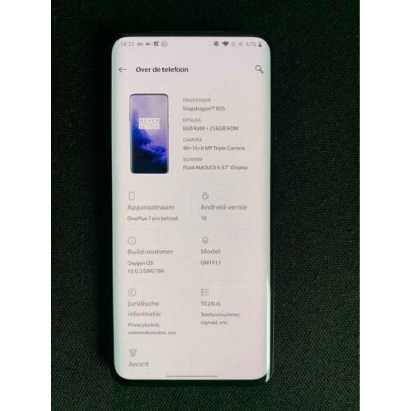 One Plus 7 Pro Nebula Blue RAM 8 GB 256Gb