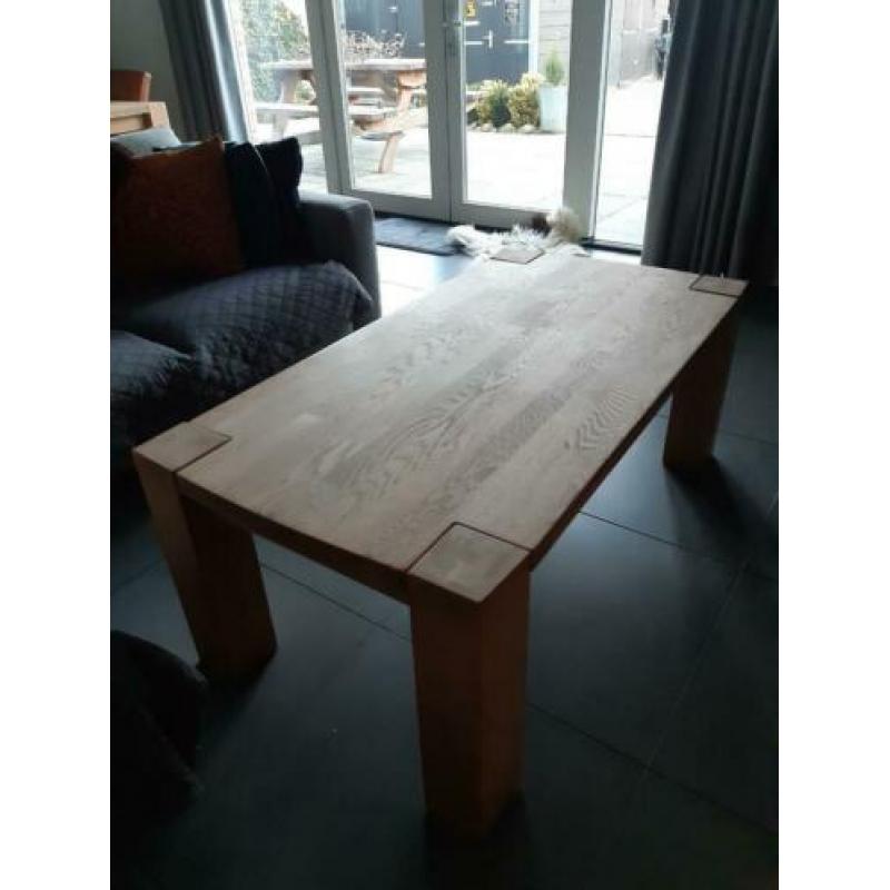 Massief eiken salontafel