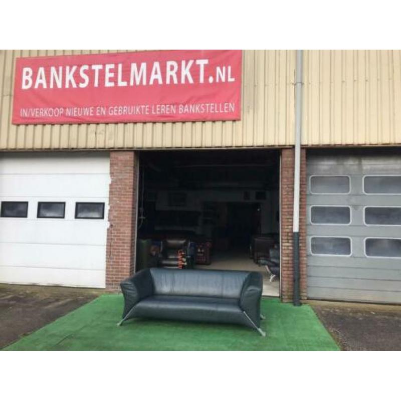 Donker groene leren ROLF BENZ '322 design' bank