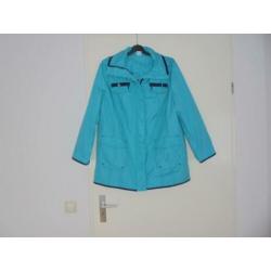 NIEUWE Regenjas / Tussenjas Dames Blauw. Maat 46.