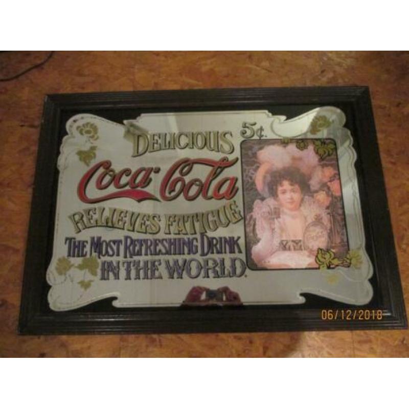 Amerikaanse coca cola spiegel 100x70