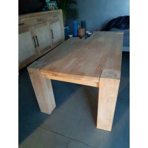 Massief eiken salontafel