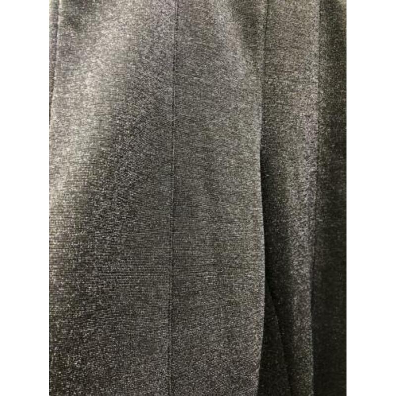 Zilveren broek/legging met rits details. High waist, maat 34