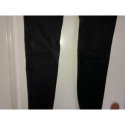 super gave zwarte stretch leren biker skinny Gustav maar 34