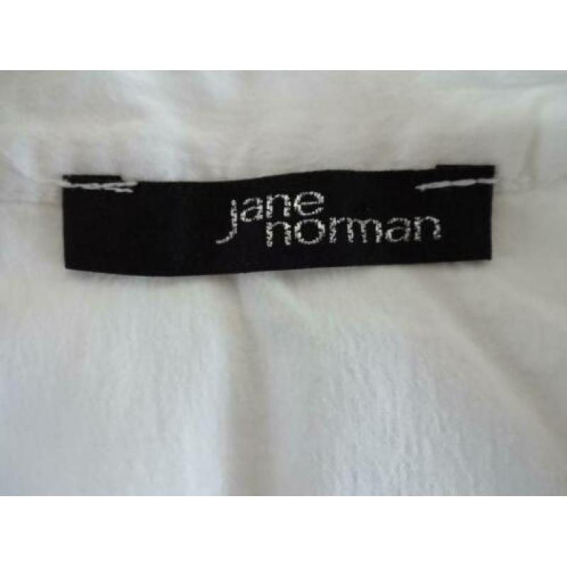 38/JANE NORMAN Schattige witte stretch blouse