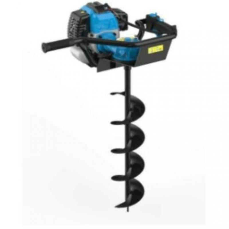 Motor- grondboor 3 Pk incl. 3 grondboren 100, 150 en 200 mm,