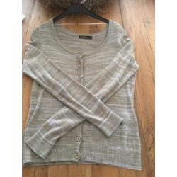 Supertrash vestje, kleur beige,goud,ecru gemêleerd