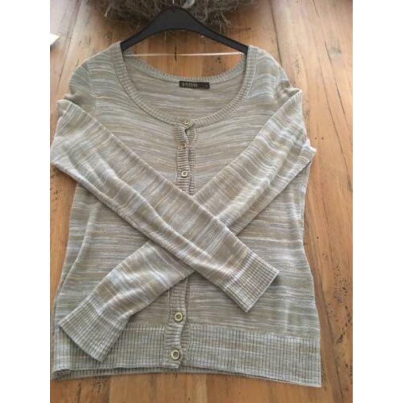Supertrash vestje, kleur beige,goud,ecru gemêleerd