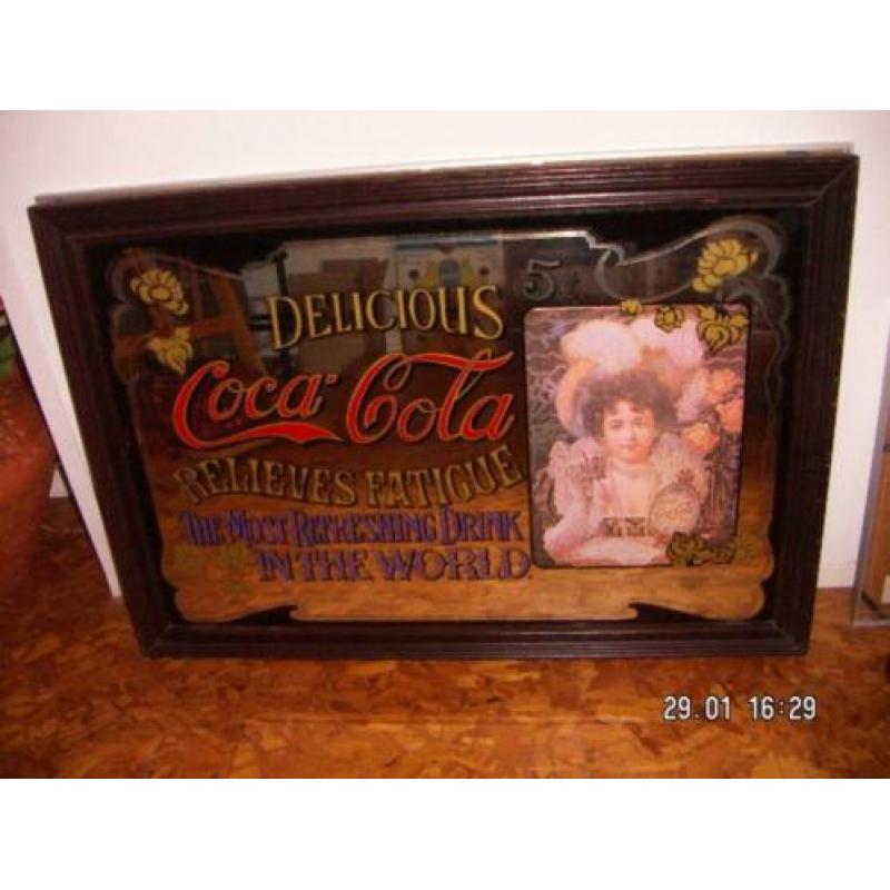 Amerikaanse coca cola spiegel 100x70