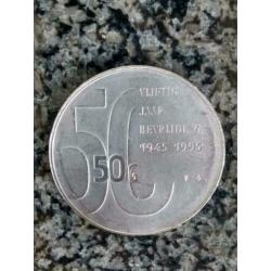 Nederland - 50 Gulden 1995 Beatrix 50 jaar Bevrijding Zilver