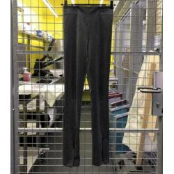 Zilveren broek/legging met rits details. High waist, maat 34