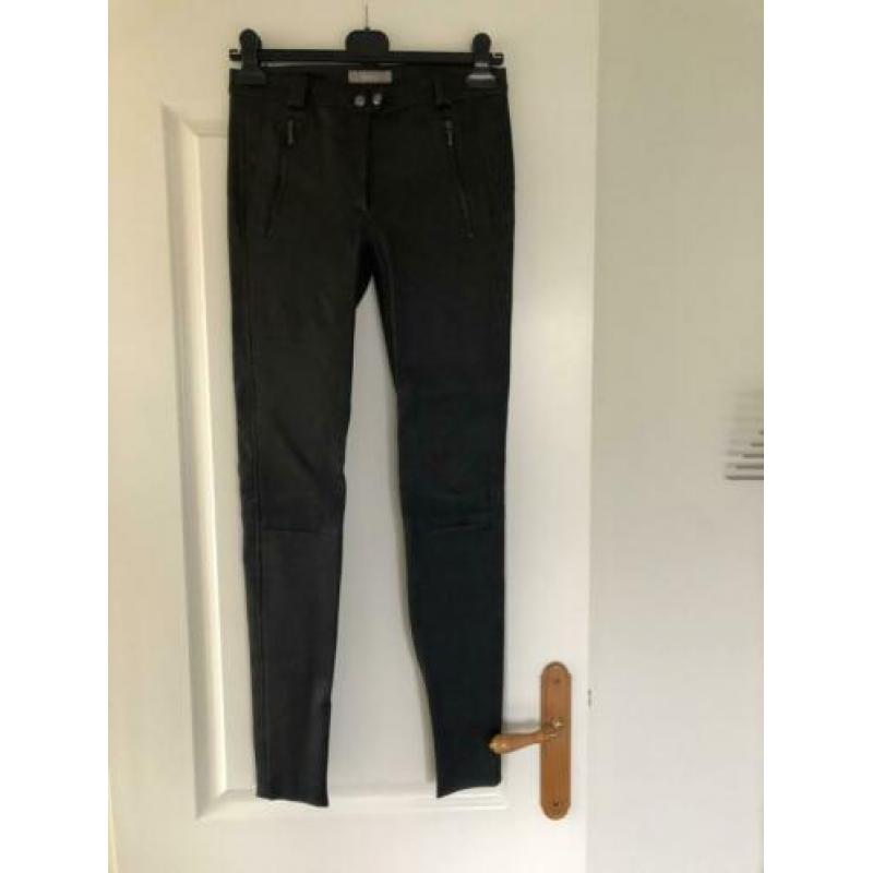 super gave zwarte stretch leren biker skinny Gustav maar 34