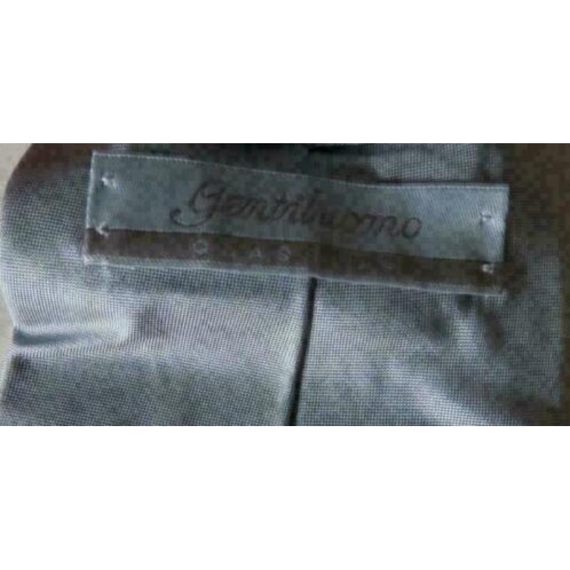 Gentiluomo 100% zijde stropdas grijs