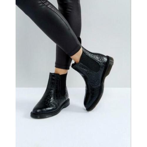 Dr. Martens Flora croco zwart