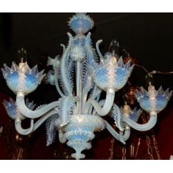 Venetiaanse Murano kroonluchter kristal antiek 1930 - 1950