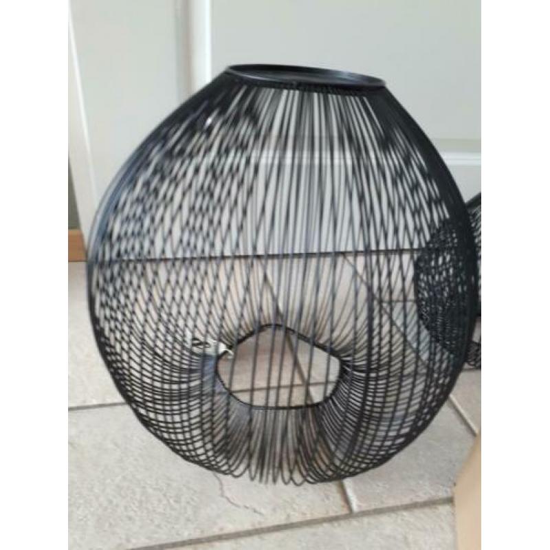 zwarte plafond hanglampenkappen 3x (NIEUW)