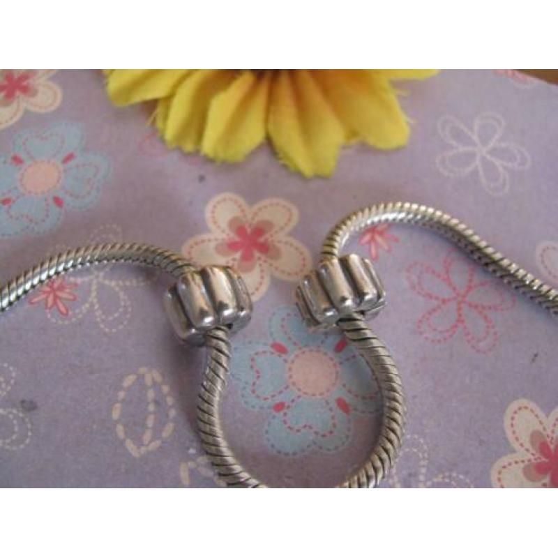 2 x Pandora stopper / clip P186 = ribbels in 1 koop