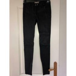 super gave zwarte stretch leren biker skinny Gustav maar 34