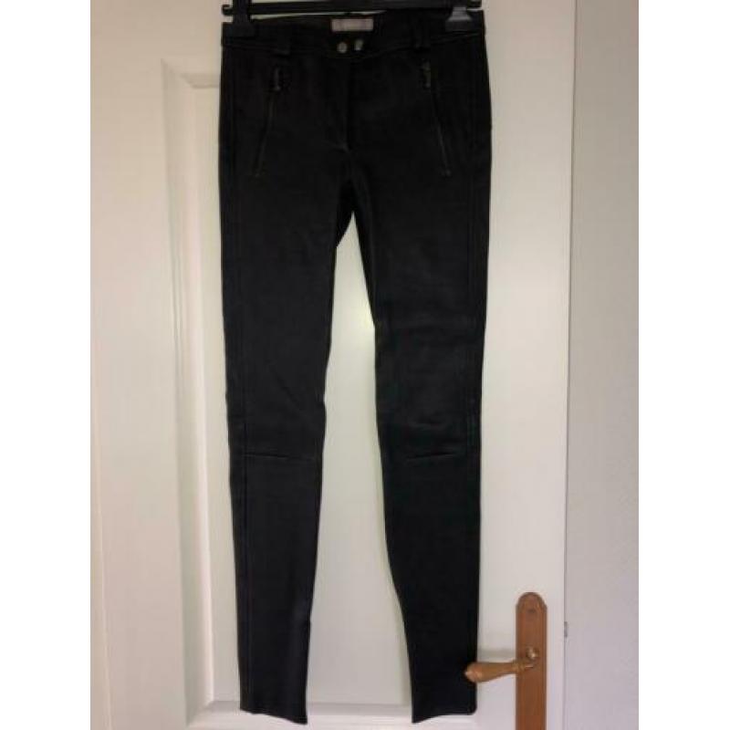 super gave zwarte stretch leren biker skinny Gustav maar 34