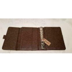 F023 agenda organizer bruin kunstleder papierform. 95x171 mm
