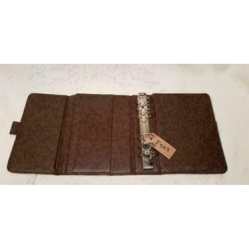 F023 agenda organizer bruin kunstleder papierform. 95x171 mm
