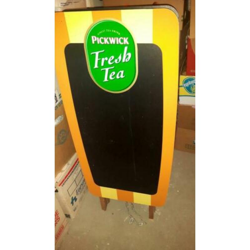 Pickwick krijtbord ijsthee Fresh Tea klapbord