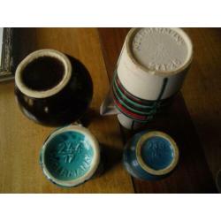 retro vintage vier west german pottery vazen seventies