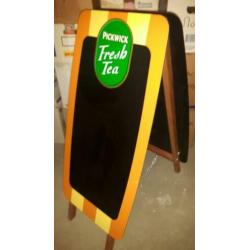 Pickwick krijtbord ijsthee Fresh Tea klapbord