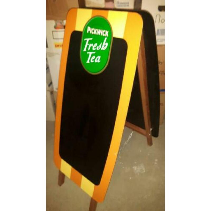 Pickwick krijtbord ijsthee Fresh Tea klapbord