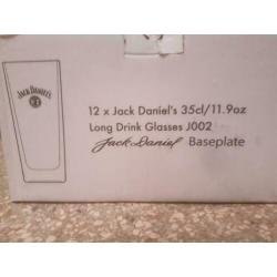 12 Jack Daniels longdrink glazen nieuw in doos