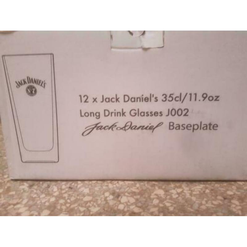12 Jack Daniels longdrink glazen nieuw in doos