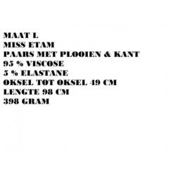 Maat l - miss etam - tuniek in paars met kant