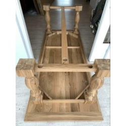 Massief eiken kloostertafel