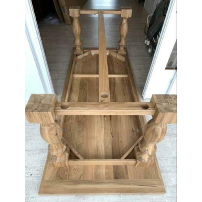 Massief eiken kloostertafel
