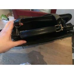 Zwart leren tasje vintage