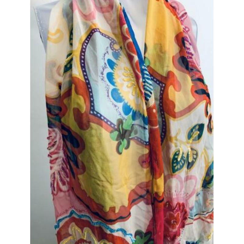Designers prachtige grote shawl met pailletten