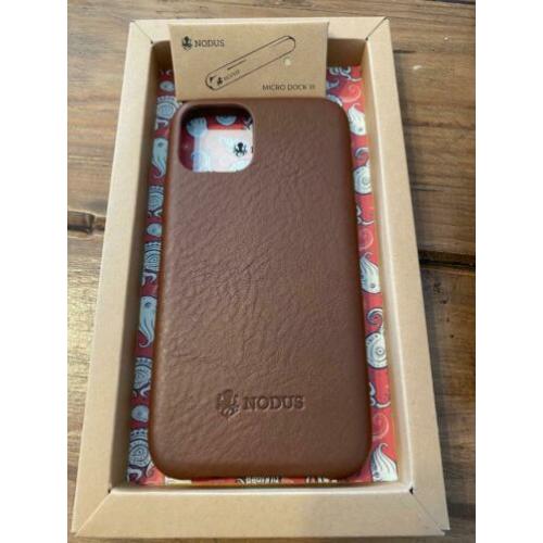 Nodus iPhone 11 Pro case leather chestnut brown *NIEUW*
