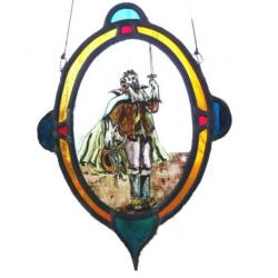 Glas-in-lood met afbeelding van Musketier