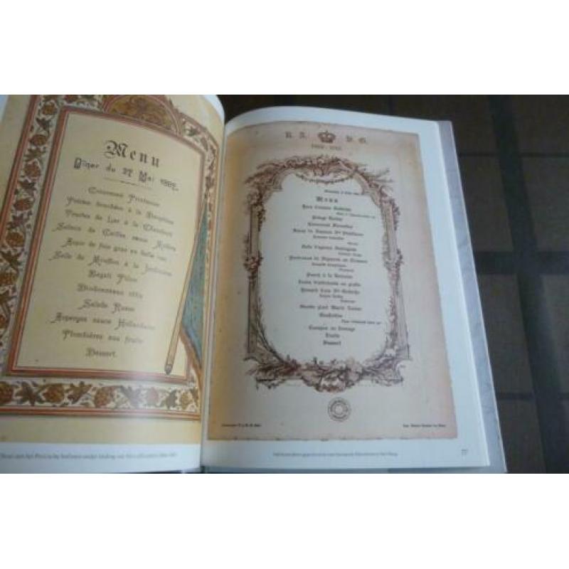 Begin van mooi gerecht Historische menu's Menus historiques