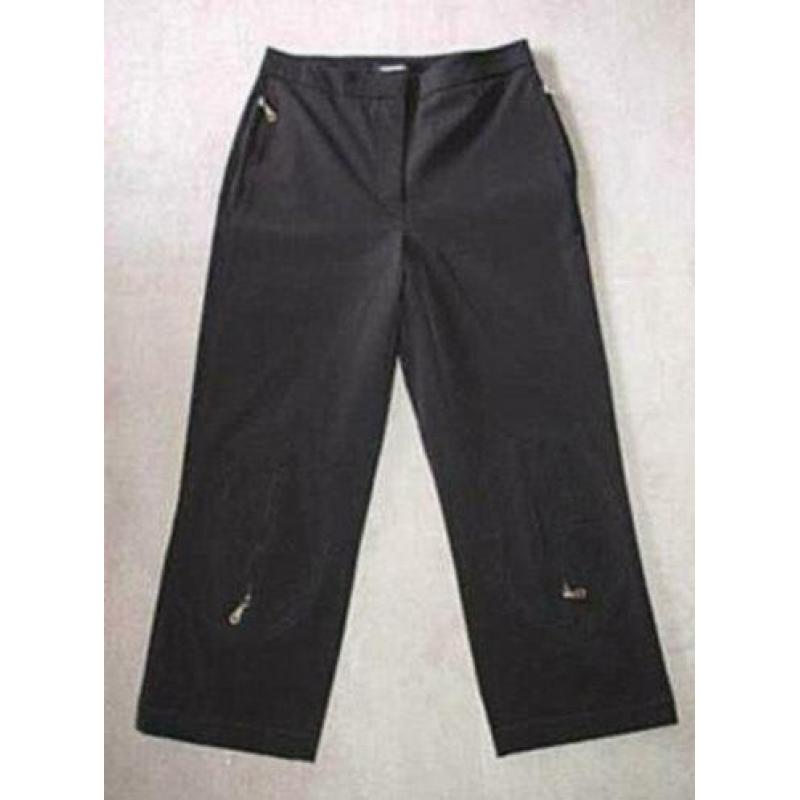 CAMBIO pantalon, 3/4 capri, zwart, Mt. 36