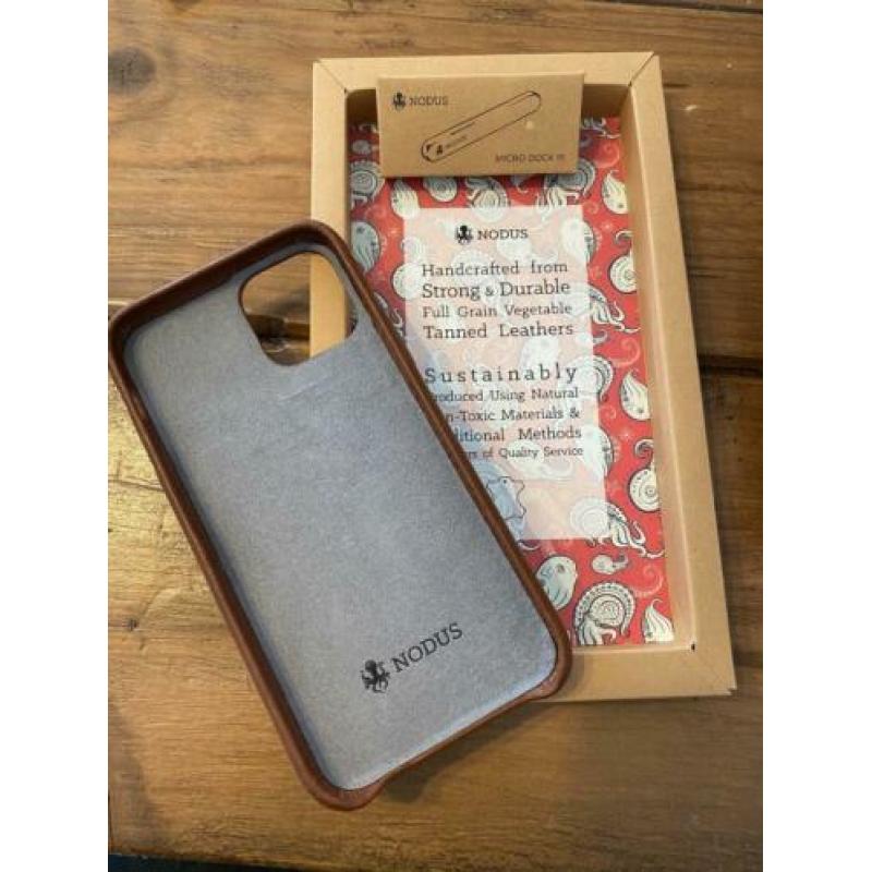 Nodus iPhone 11 Pro case leather chestnut brown *NIEUW*