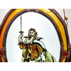 Glas-in-lood met afbeelding van Musketier