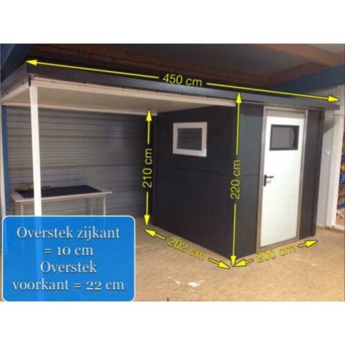 te koop schuur met overkapping