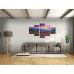 glasschilderij beeld 120x80cm 3 luik modern bruin, groen