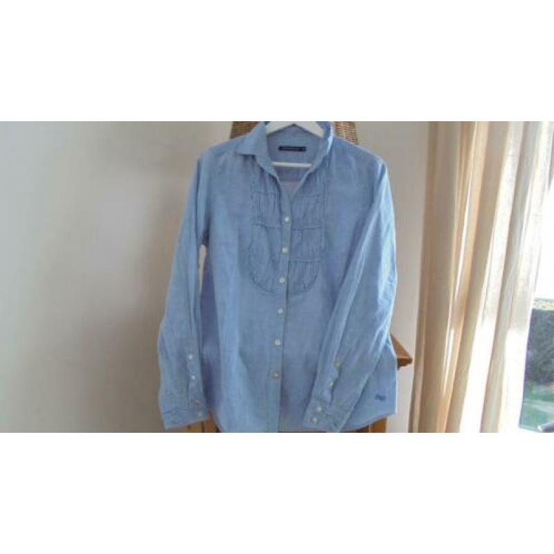 Prachtige lichtblauwe blouse van River Woods mt 42/44