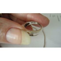 Zilver set ketting ring oorbellen 23,50