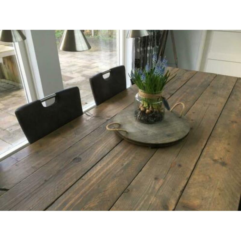 Eettafel steigerhout. 2.60m bij 98 cm