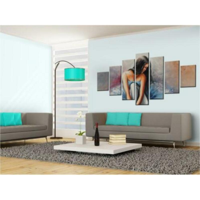 glasschilderij beeld 120x80cm 3 luik modern bruin, groen