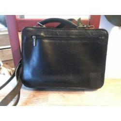 Zwart leren tasje vintage